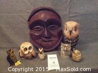 Collection of Owls and Mask