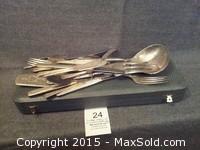 Vintage Carving Set and Silver Plate Cutlery