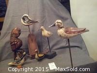 Hand Carved and Painted Birds