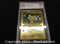 Rare Gem Mint 10/10 Pichu Pokemon Card Japanese