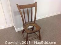 Early Wooden Potty Chair 