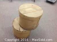 Large Wooden Vintage Cheese Boxes 
