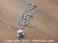 Older Sterling Silver 925 Rope Chain Egyptian 