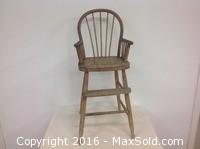 Antique Wooden Chair Baby Seat