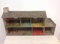 Old Vintage Tin Doll House 