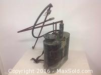 Old Vintage Back Pack Sprayer Copper Early Tin