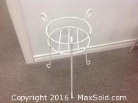 Plant Stand Steel White Paint
