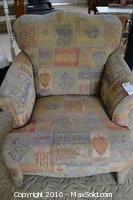 Upholstered Camel Back Chair -C