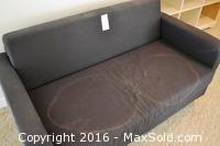 Two-Seater Black Love Seat/ Pull put Bed -C