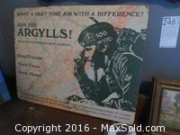 Argylls Regiment Recruitment Poster