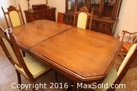 Dining Table And Six Chairs C