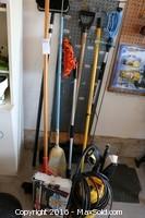 Power Washer And Brooms - A
