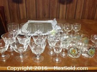 Crystal and Etched Glassware