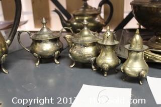 Brass Tea Set Lot 