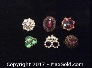 Vintage Costume Jewelry #4, Cocktail Rings