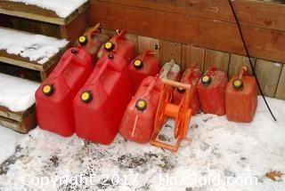 Gas Containers And Cord Winder. C