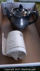 Antique Silver Teapot - A
