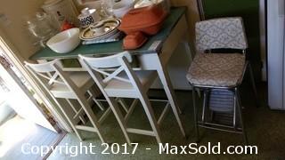 Vintage Table And Stools - C