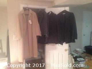 3 Black Coats - Size L,  Tan Cashmere 