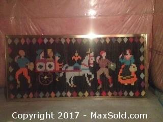 Hand Made In Italy Needlepoint Picture