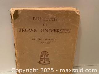 MaxSold Auction: 1946-47 The Bulletin of Brown University - Maple Shade (New Jersey, USA) SELLER MANAGED Downsizing Online Auction - Martin Avenue