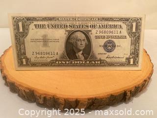 MaxSold Auction: 1957 $1 Blue Seal Silver Certificate - Maple Shade (New Jersey, USA) SELLER MANAGED Downsizing Online Auction - Martin Avenue