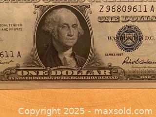 MaxSold Auction: 1957 $1 Blue Seal Silver Certificate - Maple Shade (New Jersey, USA) SELLER MANAGED Downsizing Online Auction - Martin Avenue