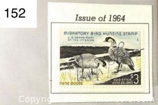 MaxSold Auction: 1964 Federal Duck Hunting Permit Stamp - Maple Shade (New Jersey, USA) SELLER MANAGED Downsizing Online Auction - Martin Avenue