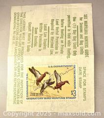 MaxSold Auction: 1971 Federal Duck Hunting Stamp/State Permit - Maple Shade (New Jersey, USA) SELLER MANAGED Downsizing Online Auction - Martin Avenue