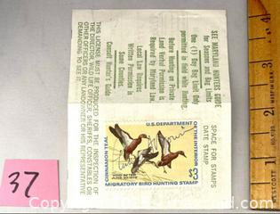 MaxSold Auction: 1971 Federal Duck Hunting Stamp/State Permit - Maple Shade (New Jersey, USA) SELLER MANAGED Downsizing Online Auction - Martin Avenue