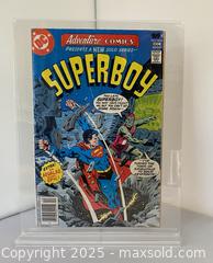 MaxSold Auction: 1977 DC Superboy Comic Book with Stand - Maple Shade (New Jersey, USA) SELLER MANAGED Downsizing Online Auction - Martin Avenue