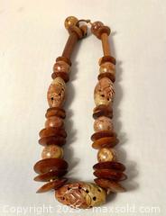 MaxSold Auction: Carved Mookaite Jasper Necklace - Maple Shade (New Jersey, USA) SELLER MANAGED Downsizing Online Auction - Martin Avenue