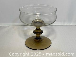 MaxSold Auction: Five MCM Smokey Libbey Champagne/Dessert Glasses - Maple Shade (New Jersey, USA) SELLER MANAGED Downsizing Online Auction - Martin Avenue