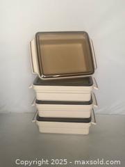MaxSold Auction: Four Vintage LittonWare Microwave Cook and Store Casseroles - Maple Shade (New Jersey, USA) SELLER MANAGED Downsizing Online Auction - Martin Avenue