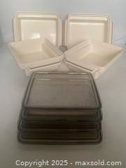 MaxSold Auction: Four Vintage LittonWare Microwave Cook and Store Casseroles - Maple Shade (New Jersey, USA) SELLER MANAGED Downsizing Online Auction - Martin Avenue