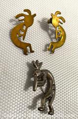 MaxSold Auction: Kokopelli Earrings & Pin - Maple Shade (New Jersey, USA) SELLER MANAGED Downsizing Online Auction - Martin Avenue