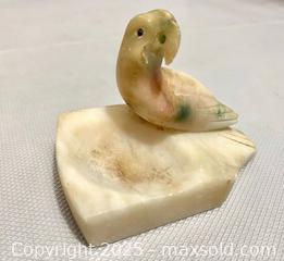 MaxSold Auction: MCM Italian Carved Alabaster Parrot - Maple Shade (New Jersey, USA) SELLER MANAGED Downsizing Online Auction - Martin Avenue