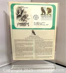 MaxSold Auction: Official USPS American Owls FDC Stamps - Maple Shade (New Jersey, USA) SELLER MANAGED Downsizing Online Auction - Martin Avenue