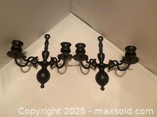 MaxSold Auction: Pair of Gothic Cast Iron Sconces - Maple Shade (New Jersey, USA) SELLER MANAGED Downsizing Online Auction - Martin Avenue