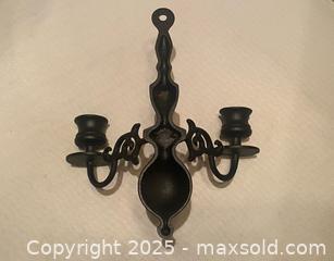 MaxSold Auction: Pair of Gothic Cast Iron Sconces - Maple Shade (New Jersey, USA) SELLER MANAGED Downsizing Online Auction - Martin Avenue