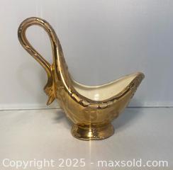MaxSold Auction: Savoy China Weeping Swan Gravy/Sauce Boat w/ 24kt Gold  - Maple Shade (New Jersey, USA) SELLER MANAGED Downsizing Online Auction - Martin Avenue