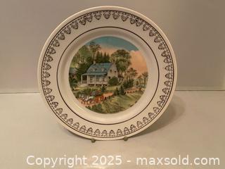 MaxSold Auction: Vintage 4 Seasons Currier & Ives Country Scenes Plates  - Maple Shade (New Jersey, USA) SELLER MANAGED Downsizing Online Auction - Martin Avenue