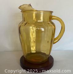 MaxSold Auction: Vintage Amber Glass Pitcher - Maple Shade (New Jersey, USA) SELLER MANAGED Downsizing Online Auction - Martin Avenue