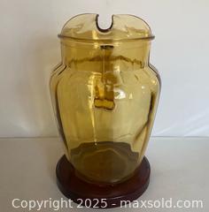 MaxSold Auction: Vintage Amber Glass Pitcher - Maple Shade (New Jersey, USA) SELLER MANAGED Downsizing Online Auction - Martin Avenue