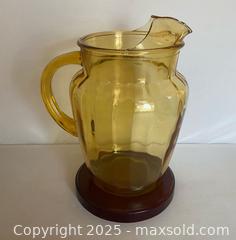 MaxSold Auction: Vintage Amber Glass Pitcher - Maple Shade (New Jersey, USA) SELLER MANAGED Downsizing Online Auction - Martin Avenue