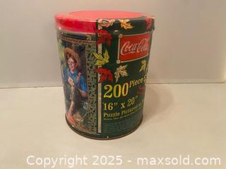 MaxSold Auction: Vintage Coca-Cola Puzzle in Tin - Maple Shade (New Jersey, USA) SELLER MANAGED Downsizing Online Auction - Martin Avenue