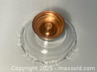 MaxSold Auction: Vintage Copper Footed and Scalloped Edged Pedestal Dish - Maple Shade (New Jersey, USA) SELLER MANAGED Downsizing Online Auction - Martin Avenue