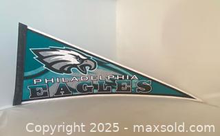MaxSold Auction: Vintage Eagles Felt Pennant by Rico Tag Express Official NFL Licensed - Maple Shade (New Jersey, USA) SELLER MANAGED Downsizing Online Auction - Martin Avenue