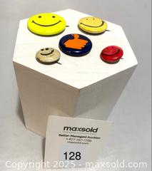 MaxSold Auction: Vintage Happy Face Buttons & More - Maple Shade (New Jersey, USA) SELLER MANAGED Downsizing Online Auction - Martin Avenue