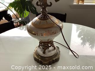 MaxSold Auction: Vintage French opaline glass painting lamp - West Vancouver (British Columbia, Canada) SELLER MANAGED Downsizing Online Auction - Duchess Avenue